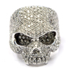 Diamond Skull Ring - White Gold fB[ w /  U[ z / EHbg WWR-20799 WG DIA |9